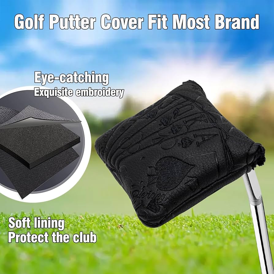 F.C.R.B. - y&amp;m FCRB 22SS PUTTER HEAD COVER KHAKI Golf Mallet Putter Head Covers, Strong Protective Mallet